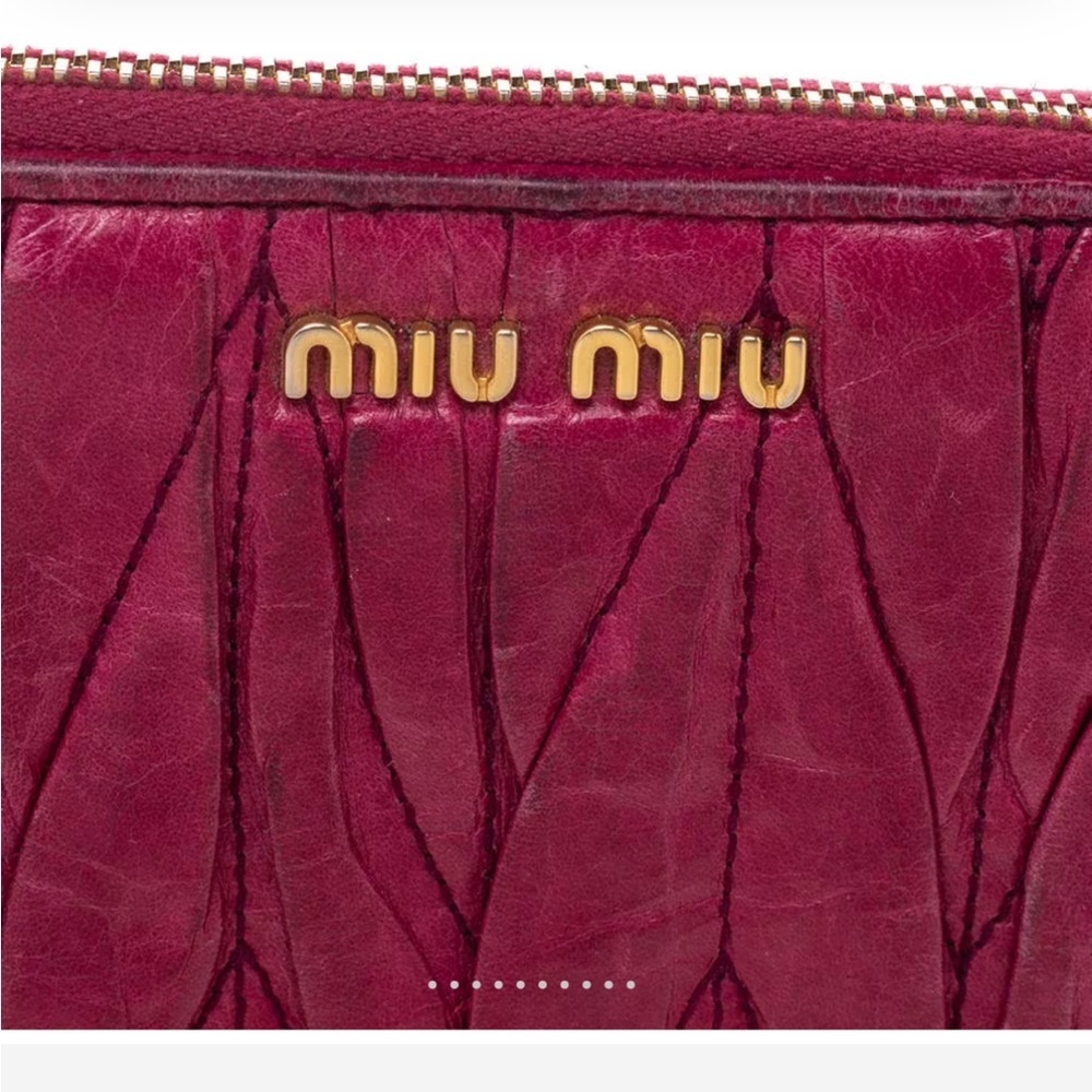 Authentic Miu Miu Burgundy Leather Wallet - Picture 5 of 10